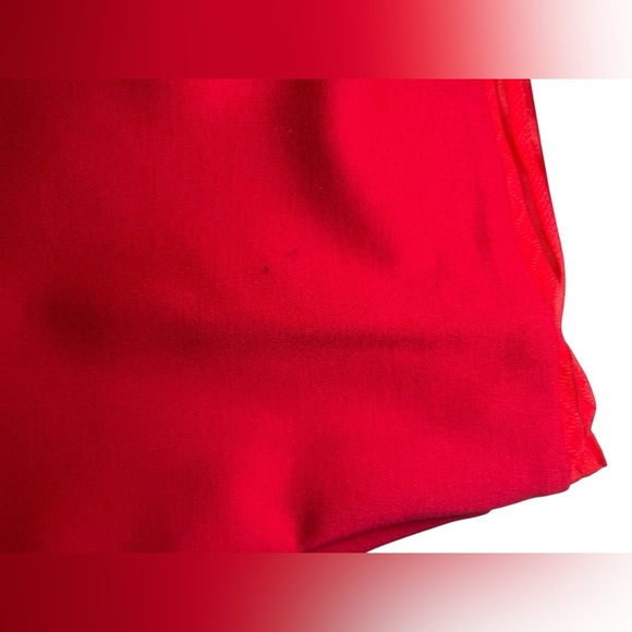 Bebe New NWT Red Long Sleeve Mesh Mini Dress Size Large - Picture 7 of 8